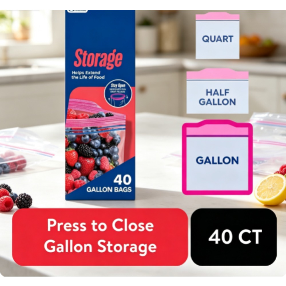 Food Storage Technology - Ziploc Marken-Lebensmittel-Aufbewahrungsbeutel, Schulbedarf, mit Grip 'n