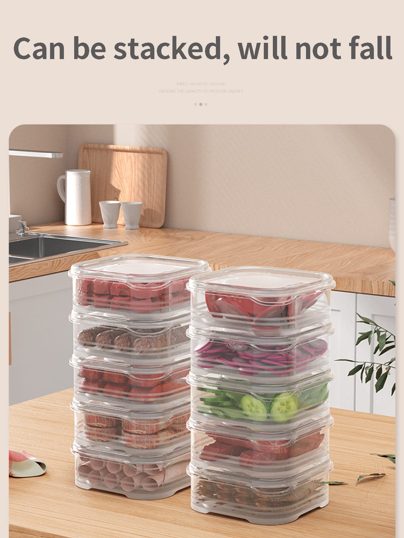 Food Storage Frozen - Kühlschrank-Aufbewahrungsbox, Aufbewahrungsbox für gefrorenes Fleisch, Lebensmittelverpackungsbox,