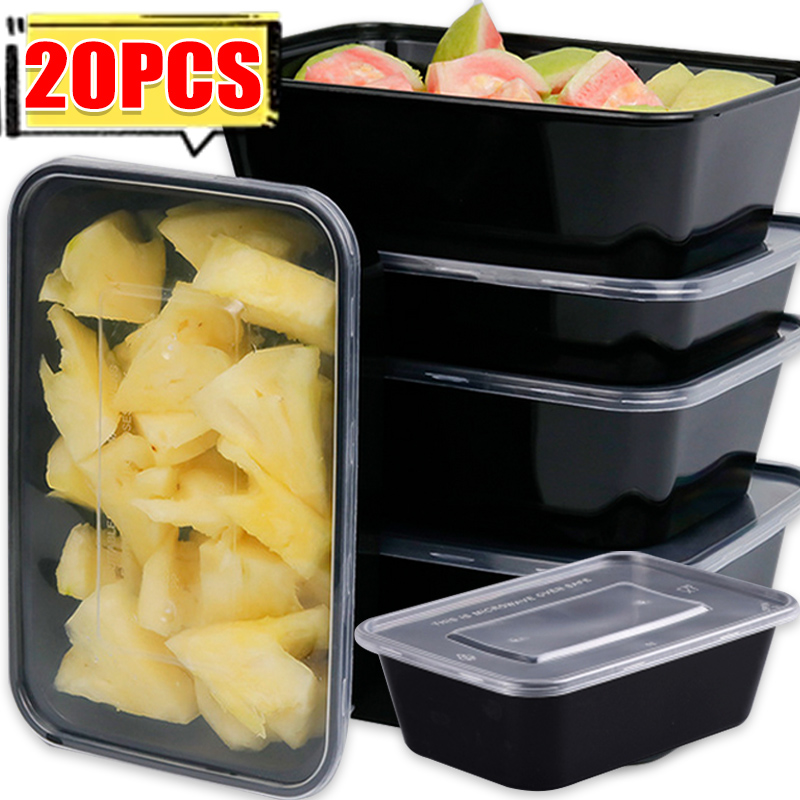 Food Storage Made Easy - 10/20x Lebensmittelbehälter mit Deckel, Meal-Prep-Behälter, auslaufsichere,