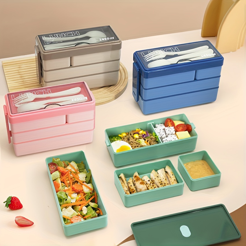 Food Storage Made Easy - 1450 ml Bento-Lunchbox, große Kapazität, mehrschichtige