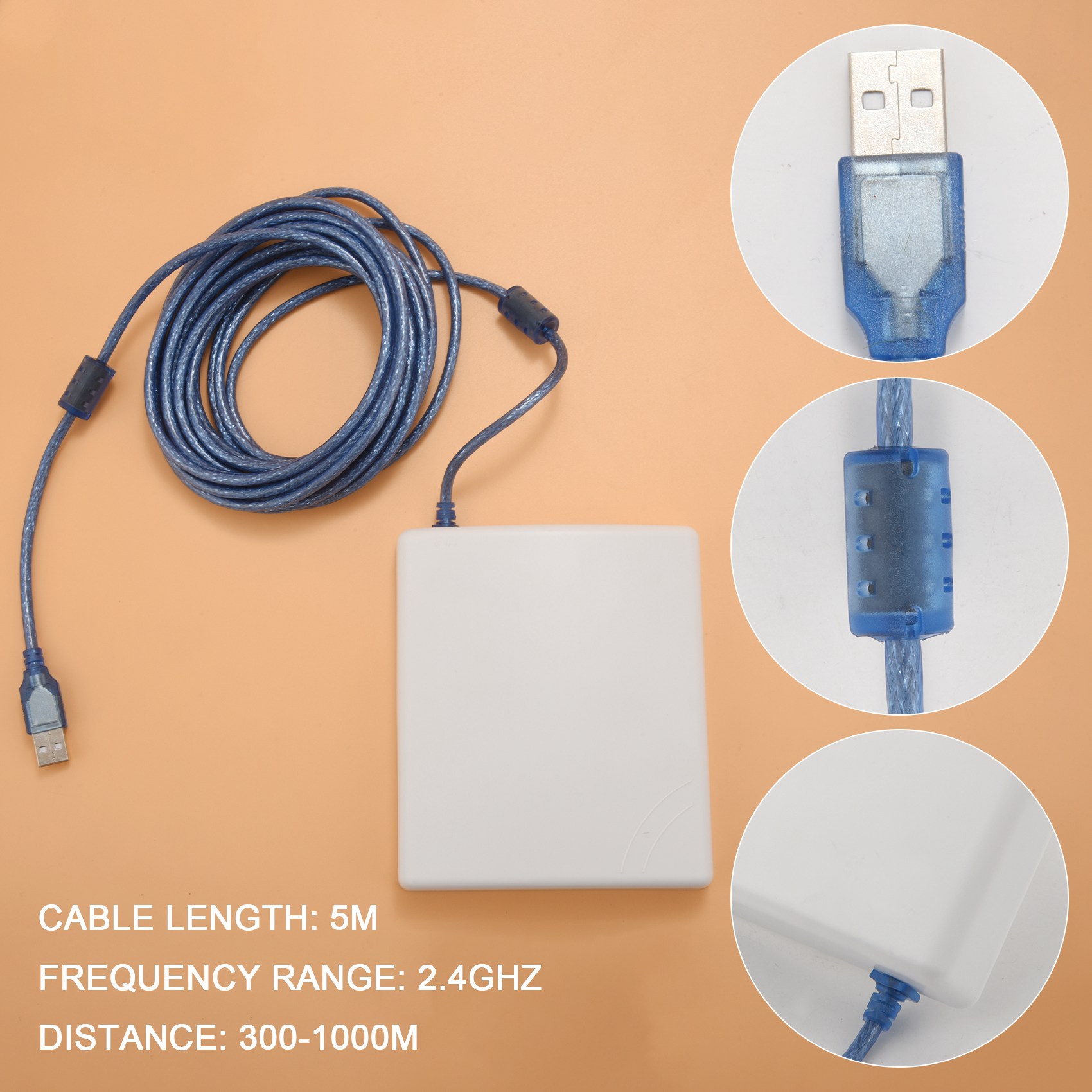 Food Storage Range - A04R-150Mbps Hochleistungs-14DBi-Antenne 5M Kabel Kabelloser USB-Adapter
