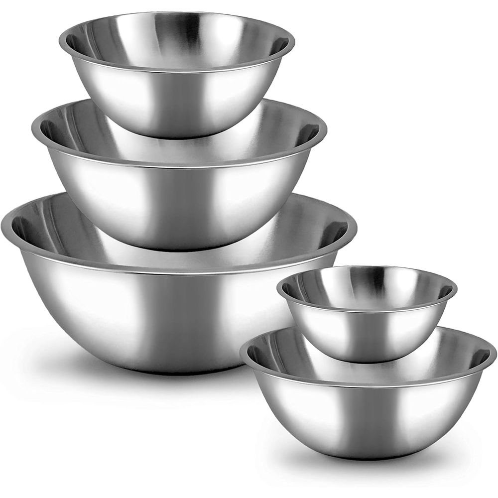 Food Storage 4 Quart - 5-teiliges Rührschüssel-Set, für Mahlzeitenvorbereitung und Lebensmittelaufbewahrung