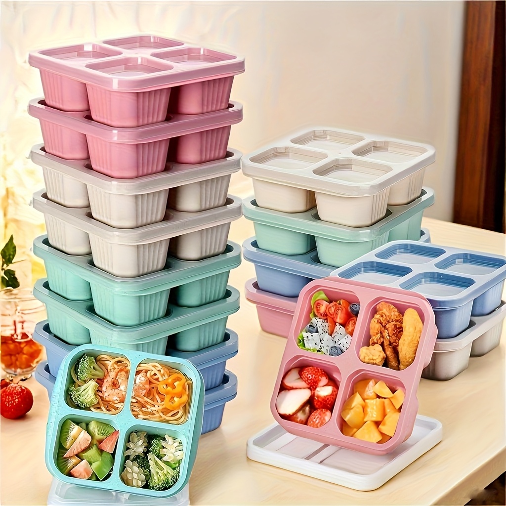 Food Storage And Preparation - SGIAWETA-2-teiliges Set Lunchboxen mit Deckel, 4-Fach-Lebensmittelaufbewahrungsbox