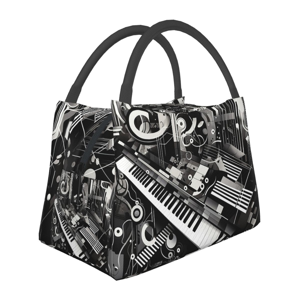 Food Storage Notes - Isolierte Lunchtasche mit Musiknoten-Motiv für Frauen,