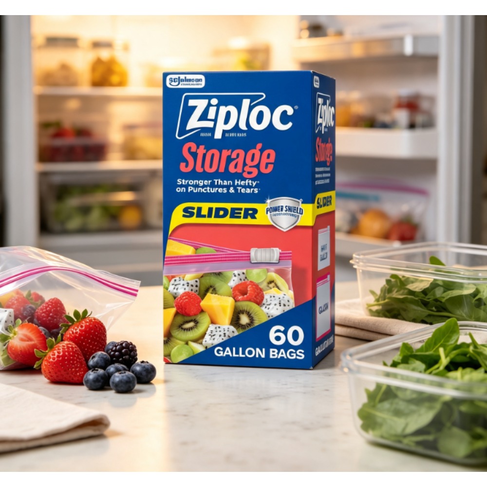 Food Storage Technology - Ziploc ® Marken-Lebensmittelaufbewahrungsbeutel mit Schiebeverschluss, Gallon-Größe,
