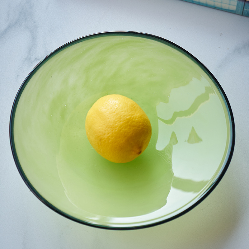Food Storage Glass Round - Weithalsige Obstteller aus farbigem Glas mit