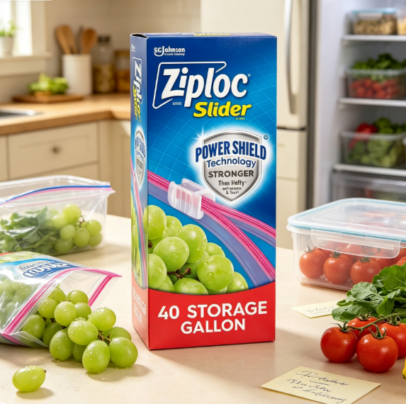 Food Storage Bags Reusable - Wiederverwendbare Gallonen-Größe Slider-Lebensmittelbeutel 40 Stück für