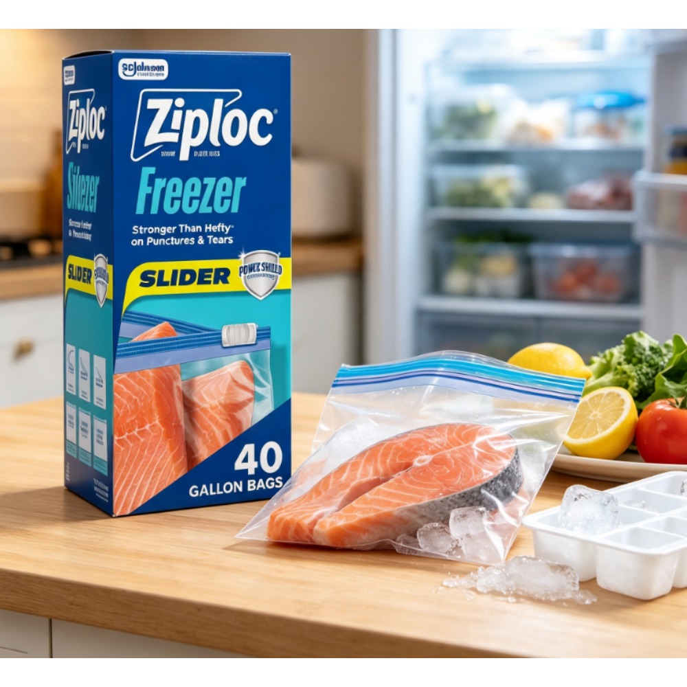 Food Storage Technology - Ziploc Marken-Gefrierbeutel mit Schiebeverschluss, für Lebensmittel,