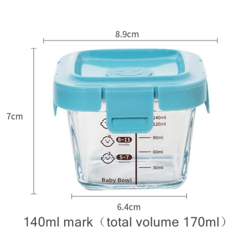 Food Storage Glass Box - Hitzebeständige Aufbewahrungsbox Spock 3-in-1 Tragbarer Glas-Lebensmittelbehälter