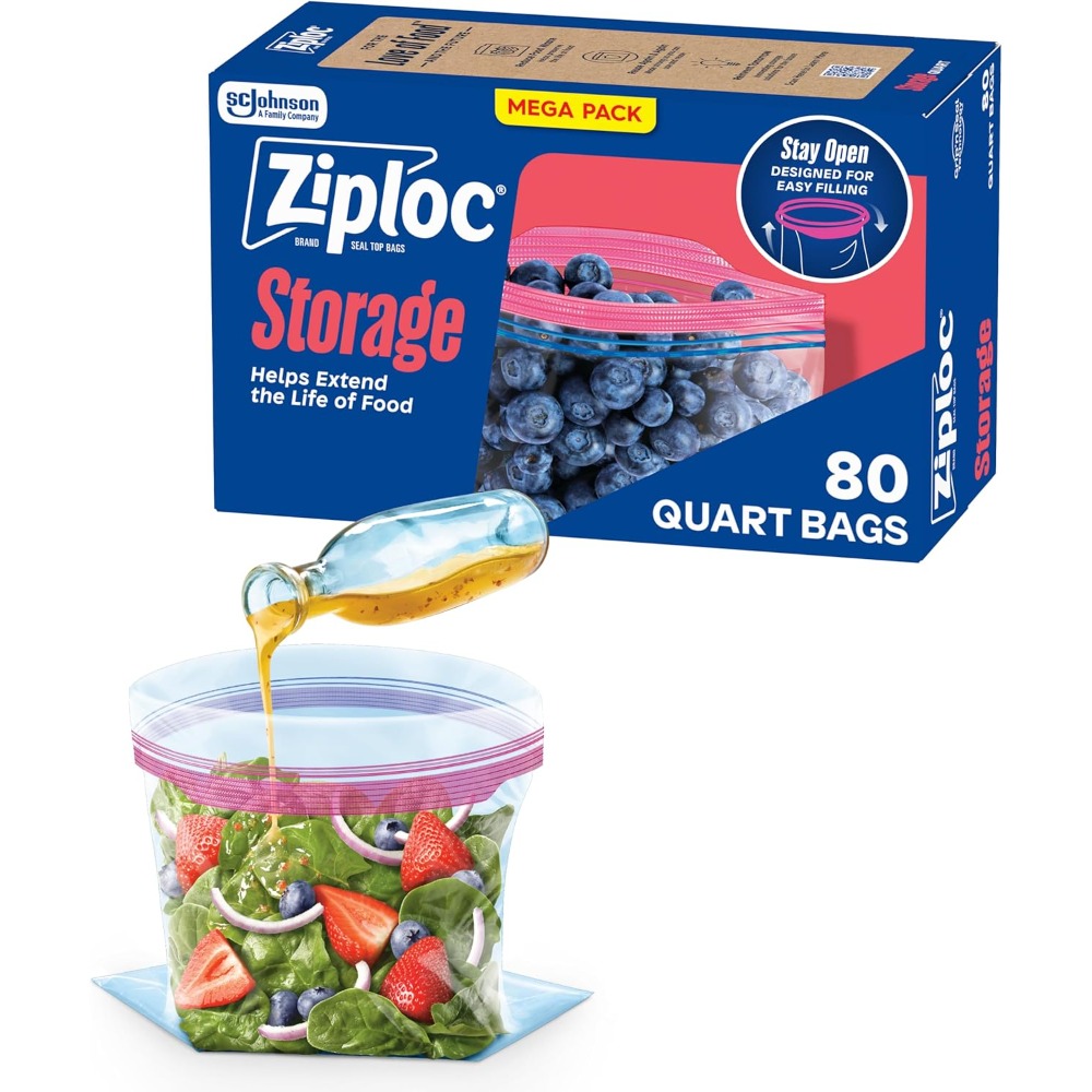 Food Storage Freezer - Stand-Up-Quart-Lebensmittel-Aufbewahrungsbeutel, einfach zu befüllen und zu
