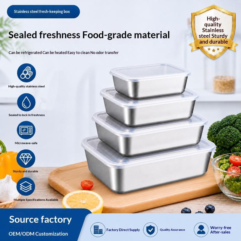 Food Storage Made Easy - 【CPI】 Edelstahl-Lebensmittelbehälter mit Deckel, Lunchboxen für