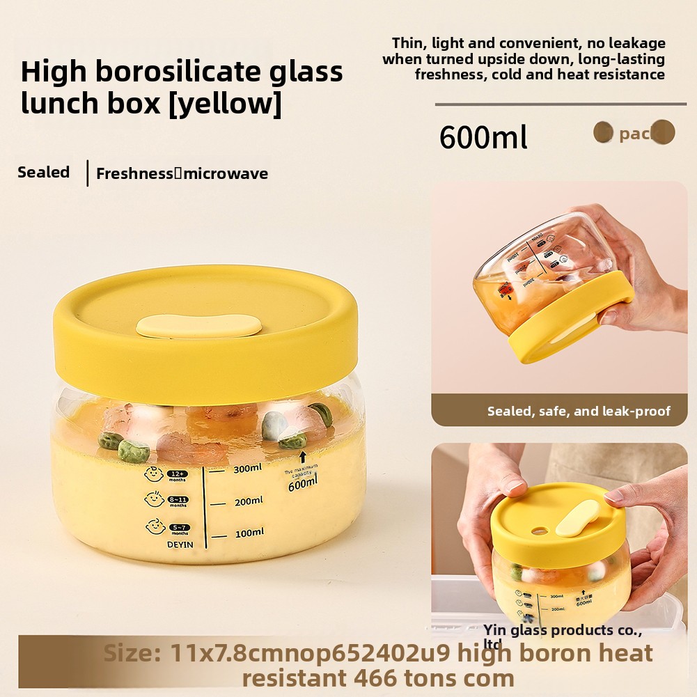 Food Storage Glass Box - Frischhaltedose aus Glas, luftdicht, auslaufsicher, Futternapf,