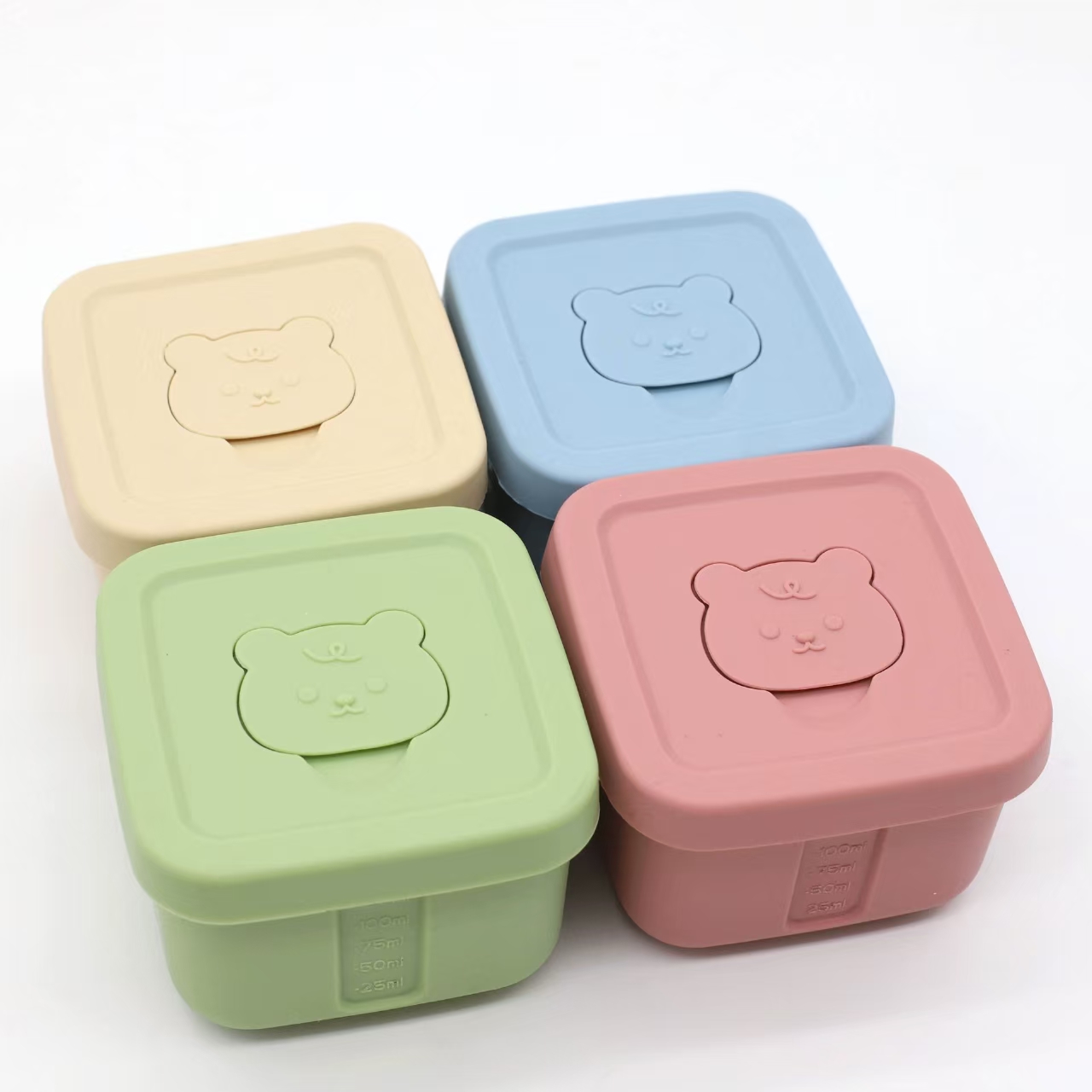 Food Storage Frozen - Silikon-Nahrungsergänzungsbox, gefrorene Frischhaltebox mit Deckel, quadratische