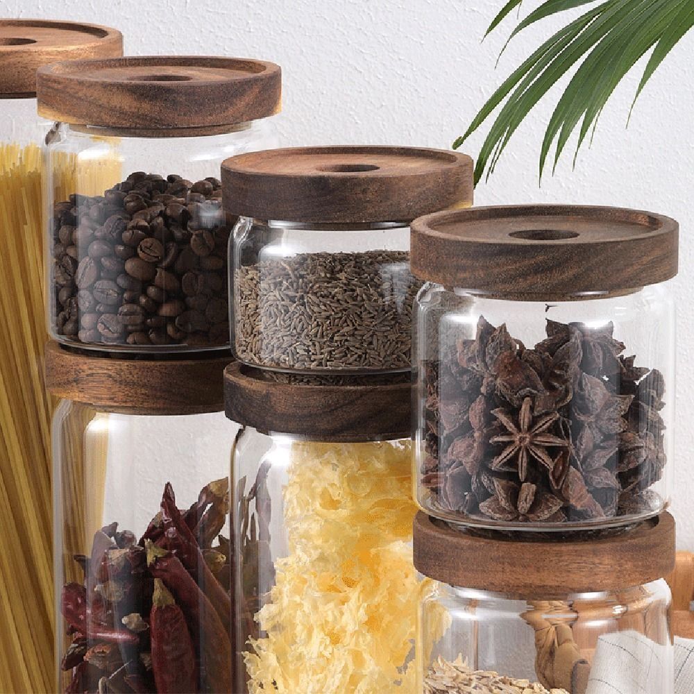 Glas-Vorratsdose mit Holzdecke – Food Storage Glass Round Bewertung und Preis