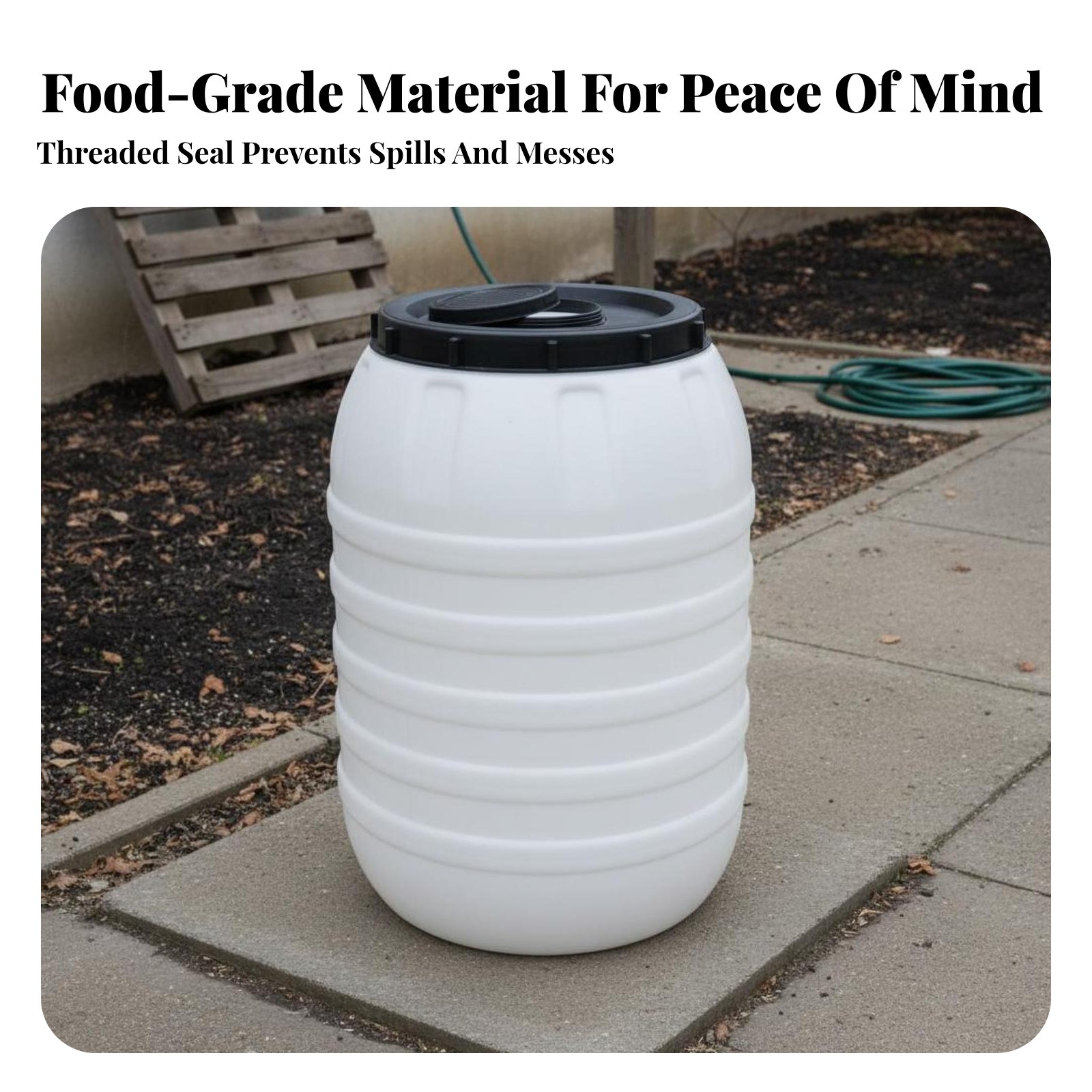 Lebensmittelechter Kunststoffb – Food Storage Drums Bewertung und Preis