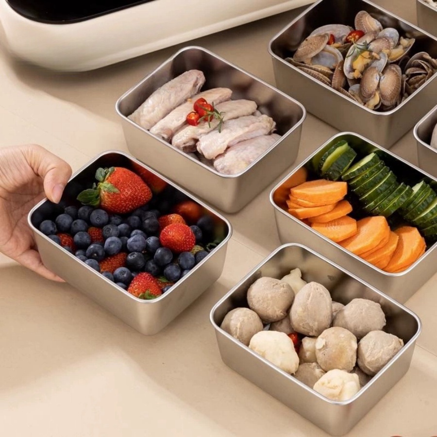 1-2-3-teiliger Rechteckiger Ed – Food Storage Prep Containers Bewertung und Preis