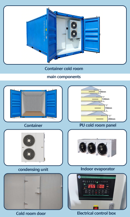Hochwertiger 20-Fuß-Kühlcontai – Food Storage Freezer Bewertung und Preis
