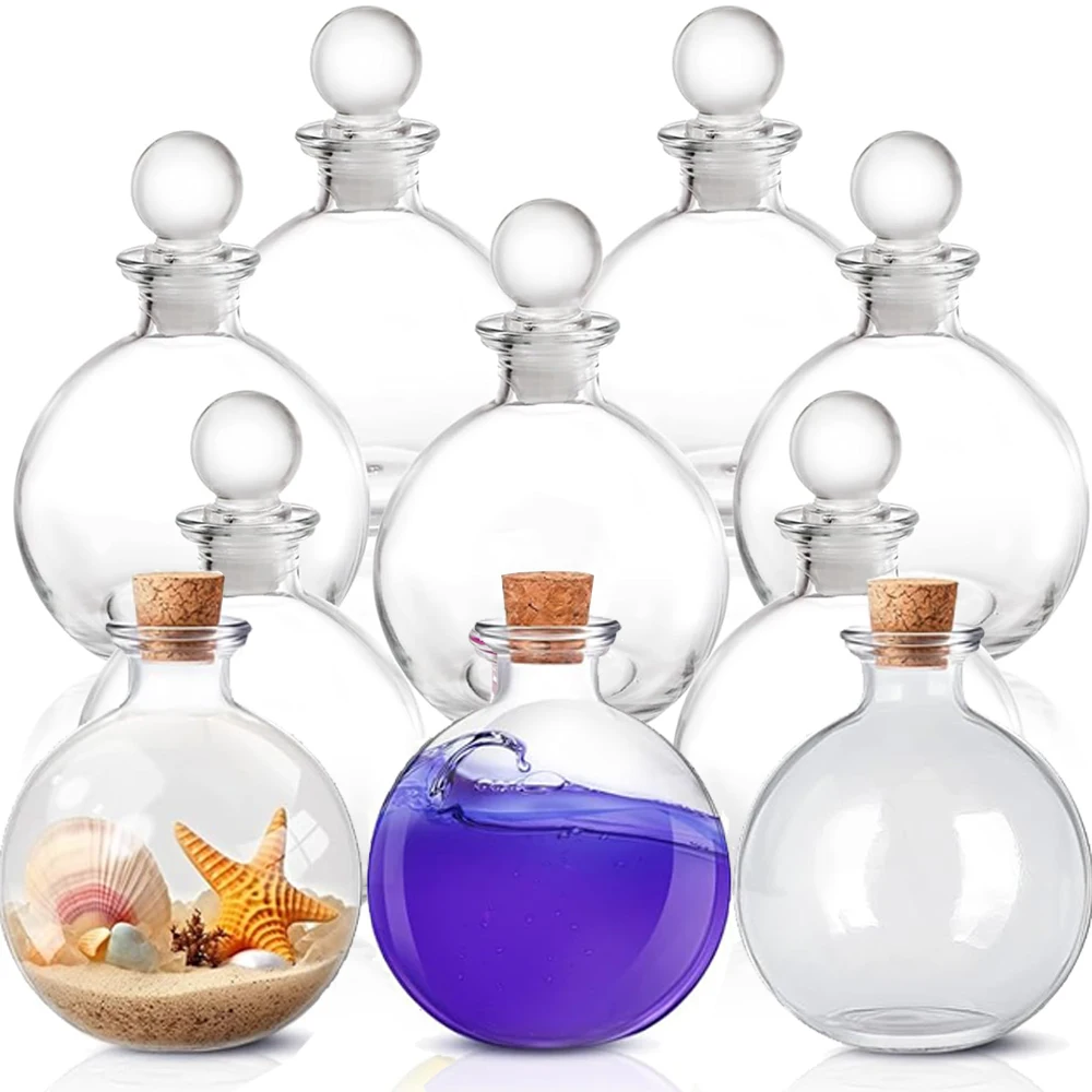 Klare runde Glasflaschen mit K – Food Storage Glass Round Bewertung und Preis