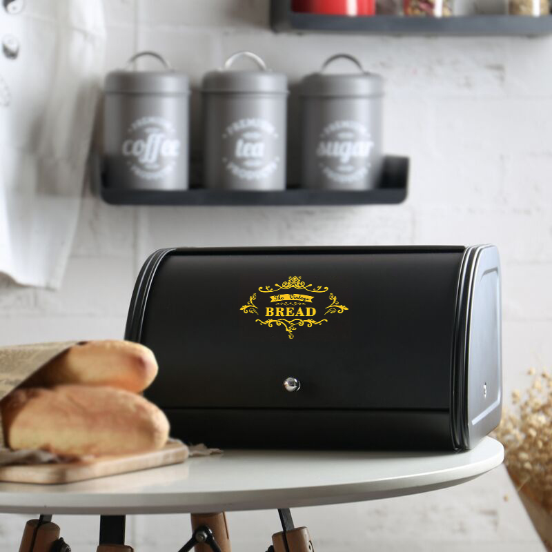 Brotkasten aus Metall, schwarz – Xxl Food Storage Container Bewertung und Preis
