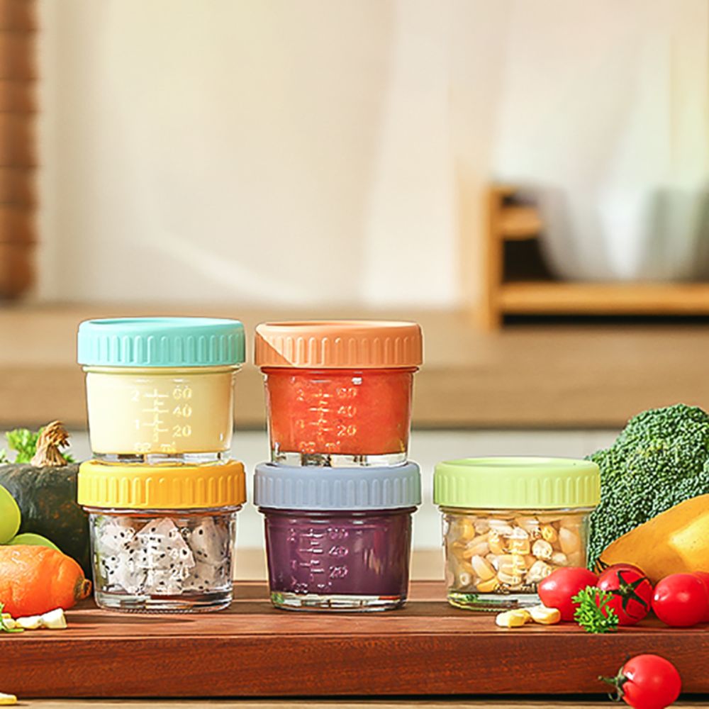 6 Stück Glas-Babynahrungsglas, – Food Storage Glass Box Bewertung und Preis