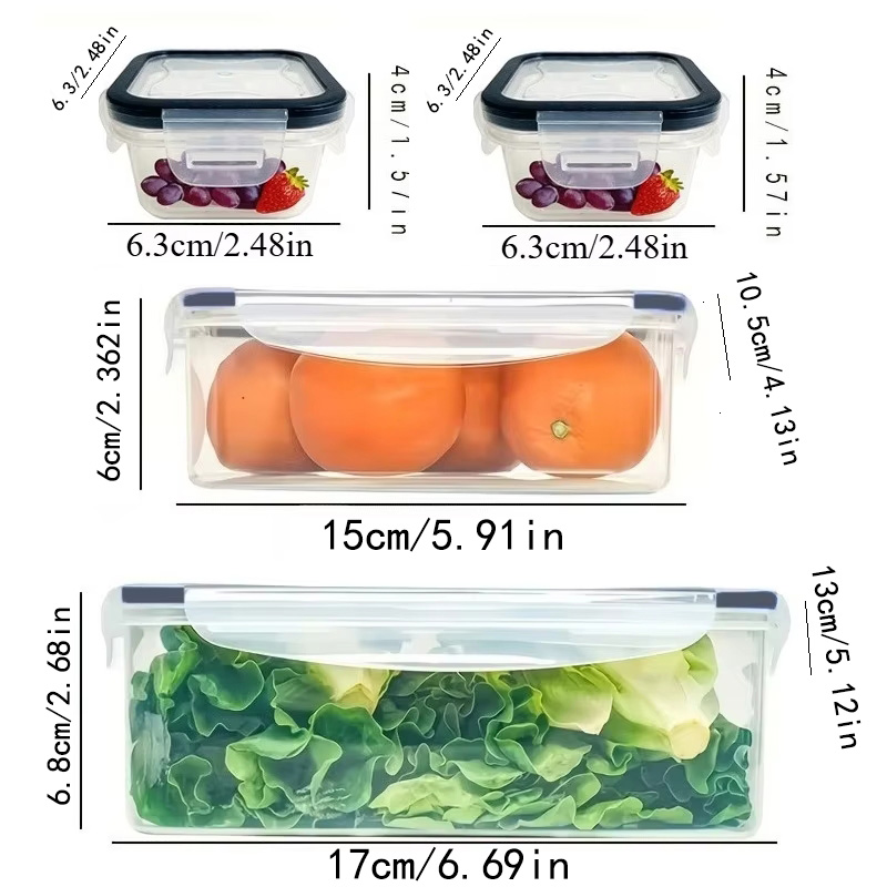 8-teiliges Set mit 4 Behältern – Food Storage Freezer Containers Bewertung und Preis