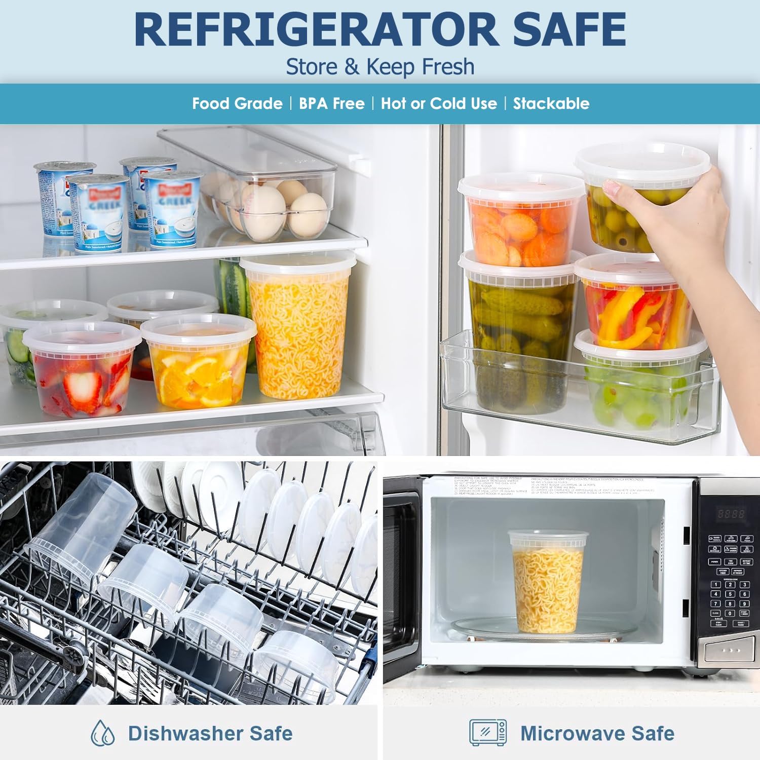 24 Stück Deli-Lebensmittel-Auf – Food Storage Freezer Bewertung und Preis