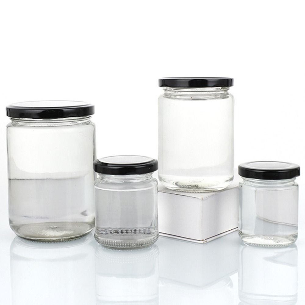 1 Stück Glasgefäß mit schwarze – Food Storage Glass Round Bewertung und Preis