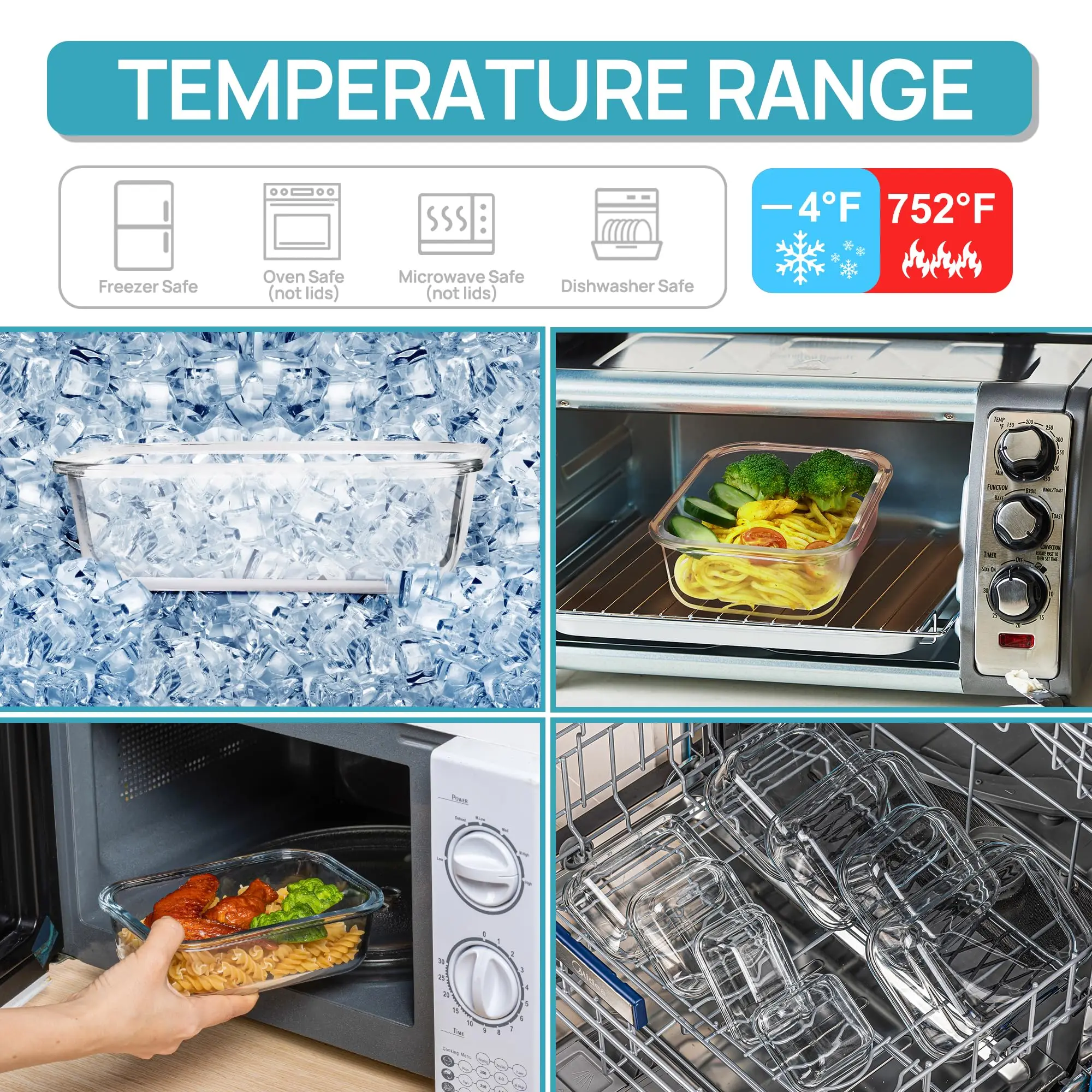 Lunchbox aus Glas, Aufbewahrun – Food Storage Prep Containers Bewertung und Preis