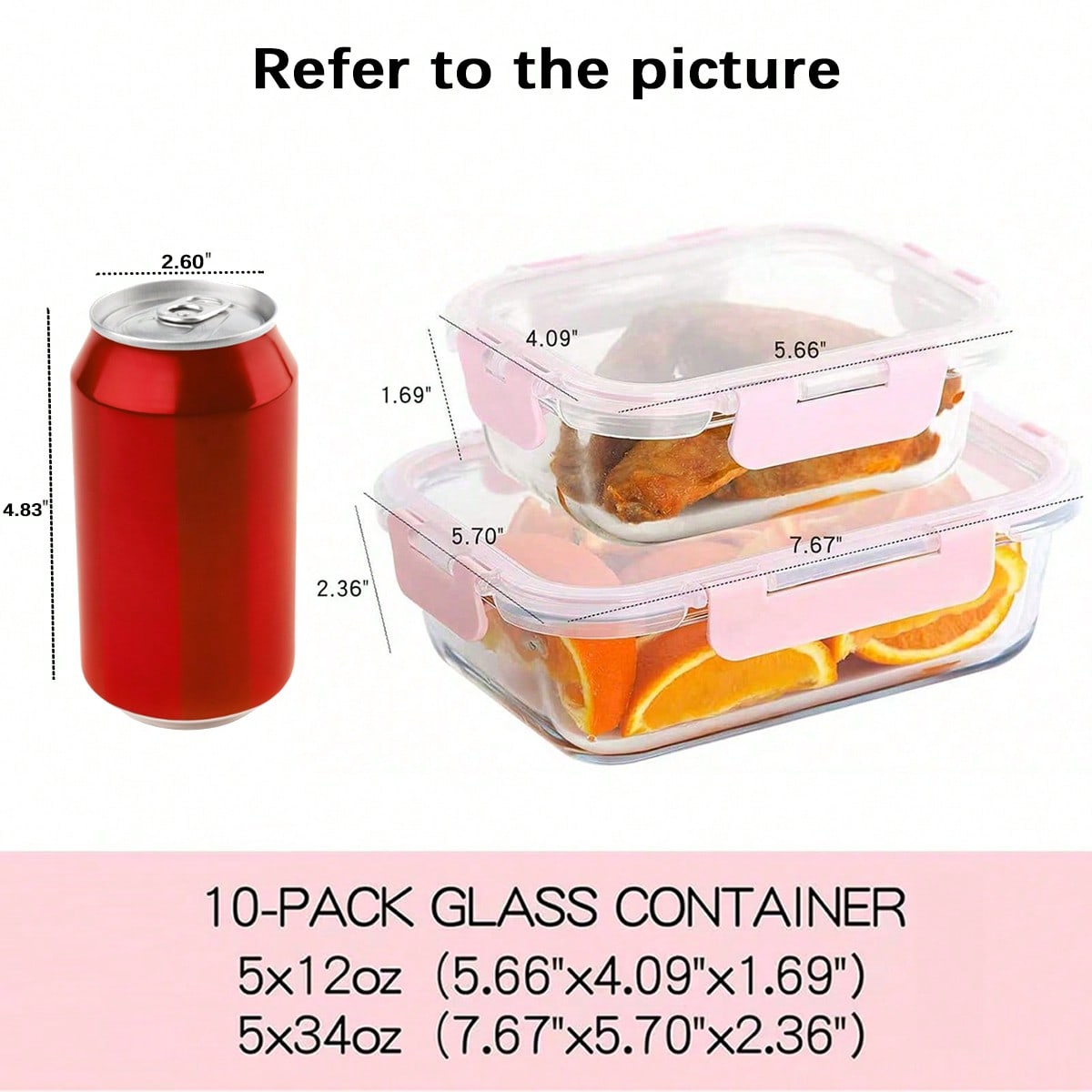 10er-Pack Glasbehälter für die – Food Storage Glass Box Bewertung und Preis