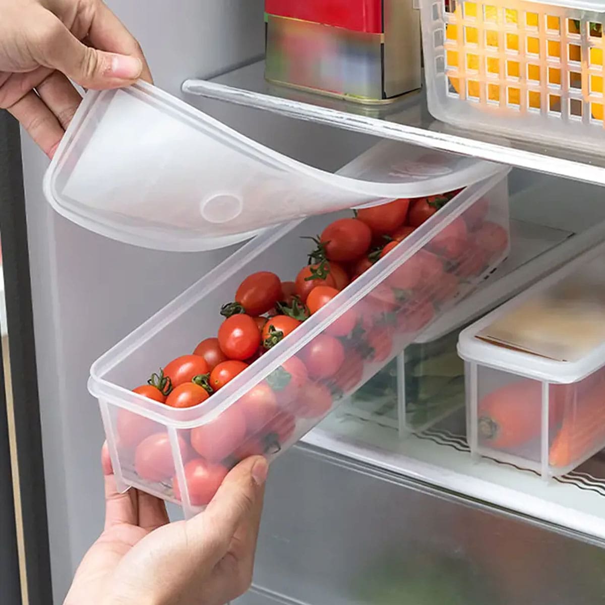 1 transparente Kunststoff-Aufb – Food Storage For Refrigerator Bewertung und Preis
